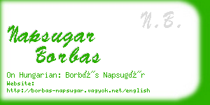 napsugar borbas business card